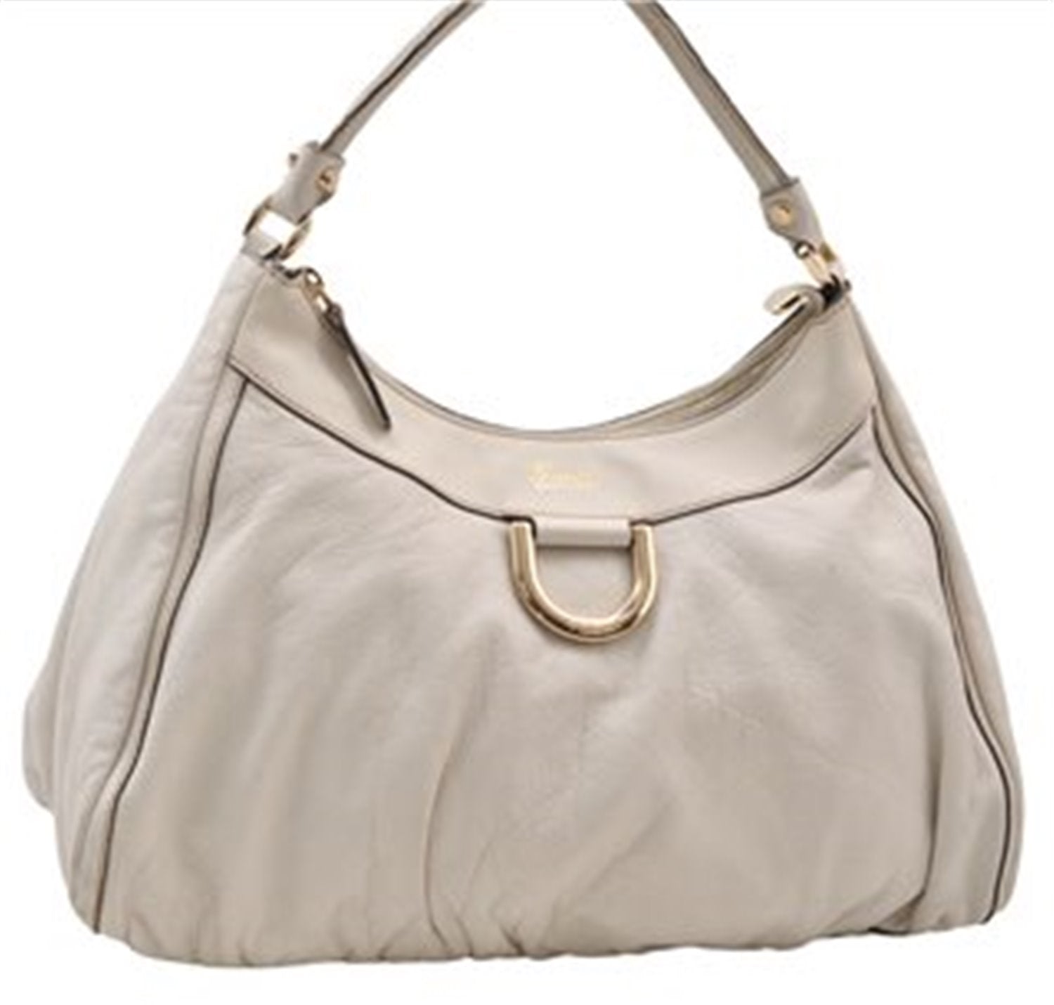 Authentic GUCCI Abbey Vintage Shoulder Hand Bag Leather 189833 White 4337E