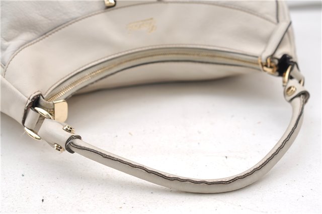 Authentic GUCCI Abbey Vintage Shoulder Hand Bag Leather 189833 White 4337E