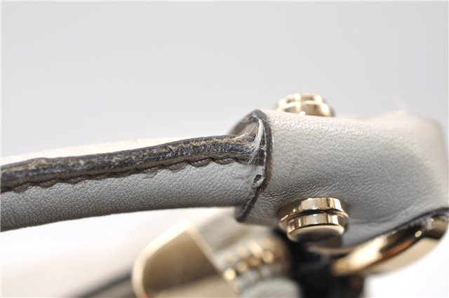 Authentic GUCCI Abbey Vintage Shoulder Hand Bag Leather 189833 White 4337E