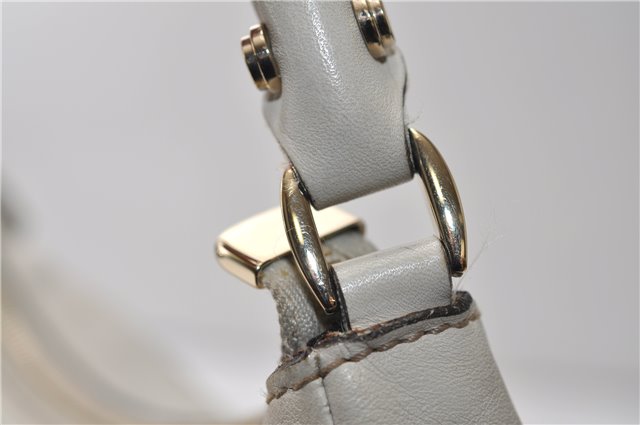 Authentic GUCCI Abbey Vintage Shoulder Hand Bag Leather 189833 White 4337E