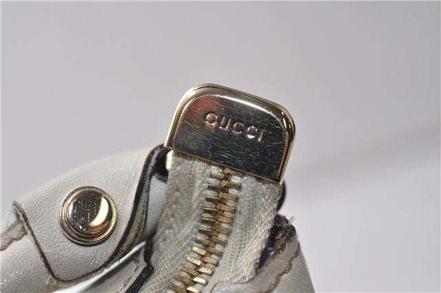 Authentic GUCCI Abbey Vintage Shoulder Hand Bag Leather 189833 White 4337E