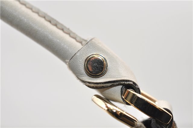 Authentic GUCCI Abbey Vintage Shoulder Hand Bag Leather 189833 White 4337E