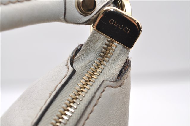 Authentic GUCCI Abbey Vintage Shoulder Hand Bag Leather 189833 White 4337E