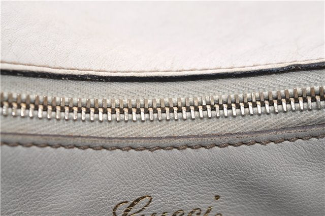 Authentic GUCCI Abbey Vintage Shoulder Hand Bag Leather 189833 White 4337E