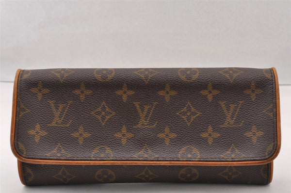Authentic Louis Vuitton Monogram Pochette Twin GM Shoulder Bag M51852 LV 4338I