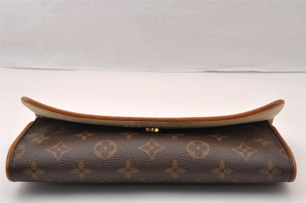 Authentic Louis Vuitton Monogram Pochette Twin GM Shoulder Bag M51852 LV 4338I