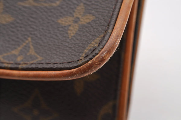 Authentic Louis Vuitton Monogram Pochette Twin GM Shoulder Bag M51852 LV 4338I