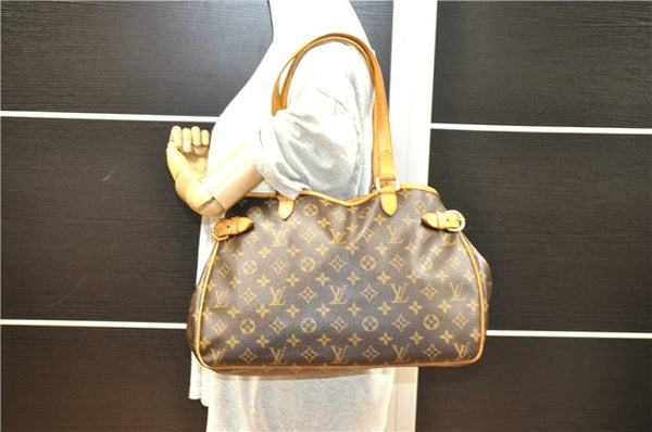Authentic Louis Vuitton Monogram Batignolles Horizontal Tote Bag M51154 LV 4339F