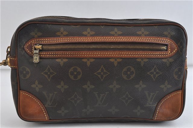 Auth LOUIS VUITTON Monogram Marly Dragonne PM Clutch Hand Bag M51827 LV 4340C
