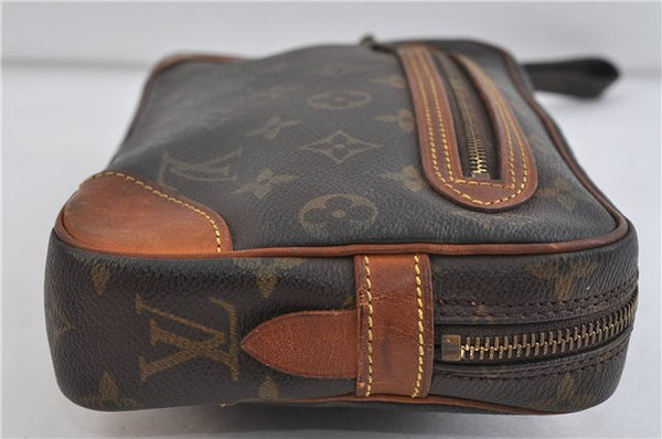 Auth LOUIS VUITTON Monogram Marly Dragonne PM Clutch Hand Bag M51827 LV 4340C