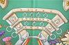 Authentic HERMES Carre 90 Scarf "aux champs" Silk Brown Green 4340D