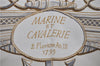 Authentic HERMES Carre 90 Scarf "MARINE ET CAVALERIE" Silk White Ivory 4341D