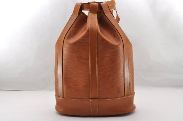Authentic Louis Vuitton Epi Randonnee PM Shoulder Bag Brown M52353 LV 4341I