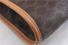 Authentic CELINE Macadam Blason Pattern Clutch Hand Bag PVC Leather Brown 4342E