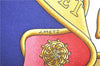 Authentic HERMES Carre 90 Scarf "EUROPE" Silk Blue 4343D