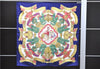 Authentic HERMES Carre 90 Scarf "EUROPE" Silk Blue 4343D