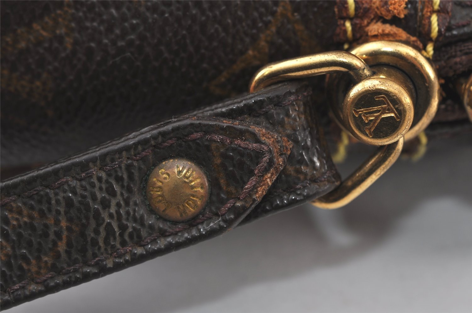 Authentic Louis Vuitton Monogram Marly Dragonne GM M51825 Clutch Hand Bag 4344I