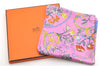 Auth HERMES Carre 90 Scarf "PIERRES d'ORIENT et d'OCCIDENT " Silk Pink Box 4345D