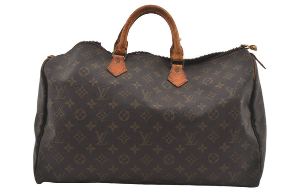 Authentic Louis Vuitton Monogram Speedy 40 Hand Boston Bag M41522 LV Junk 4346I