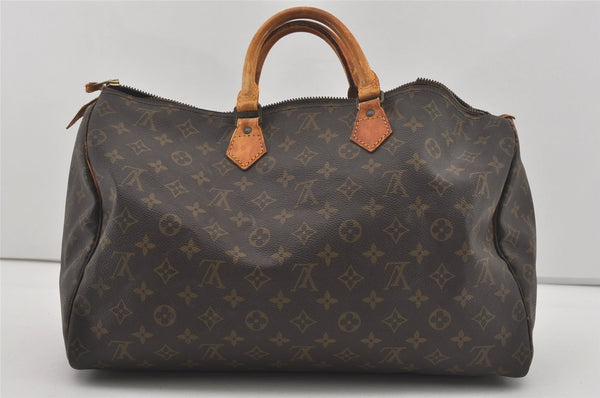 Authentic Louis Vuitton Monogram Speedy 40 Hand Boston Bag M41522 LV Junk 4346I