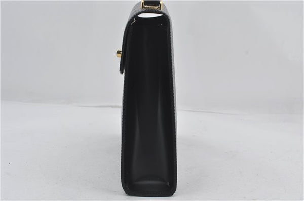 Authentic Louis Vuitton Epi Malesherbes Hand Bag Purse Black M52372 LV 4349E