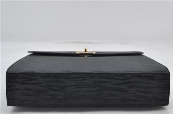 Authentic Louis Vuitton Epi Malesherbes Hand Bag Purse Black M52372 LV 4349E