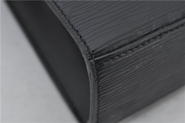 Authentic Louis Vuitton Epi Malesherbes Hand Bag Purse Black M52372 LV 4349E