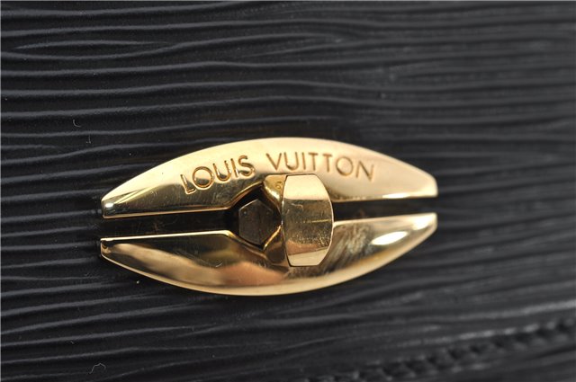 Authentic Louis Vuitton Epi Malesherbes Hand Bag Purse Black M52372 LV 4349E