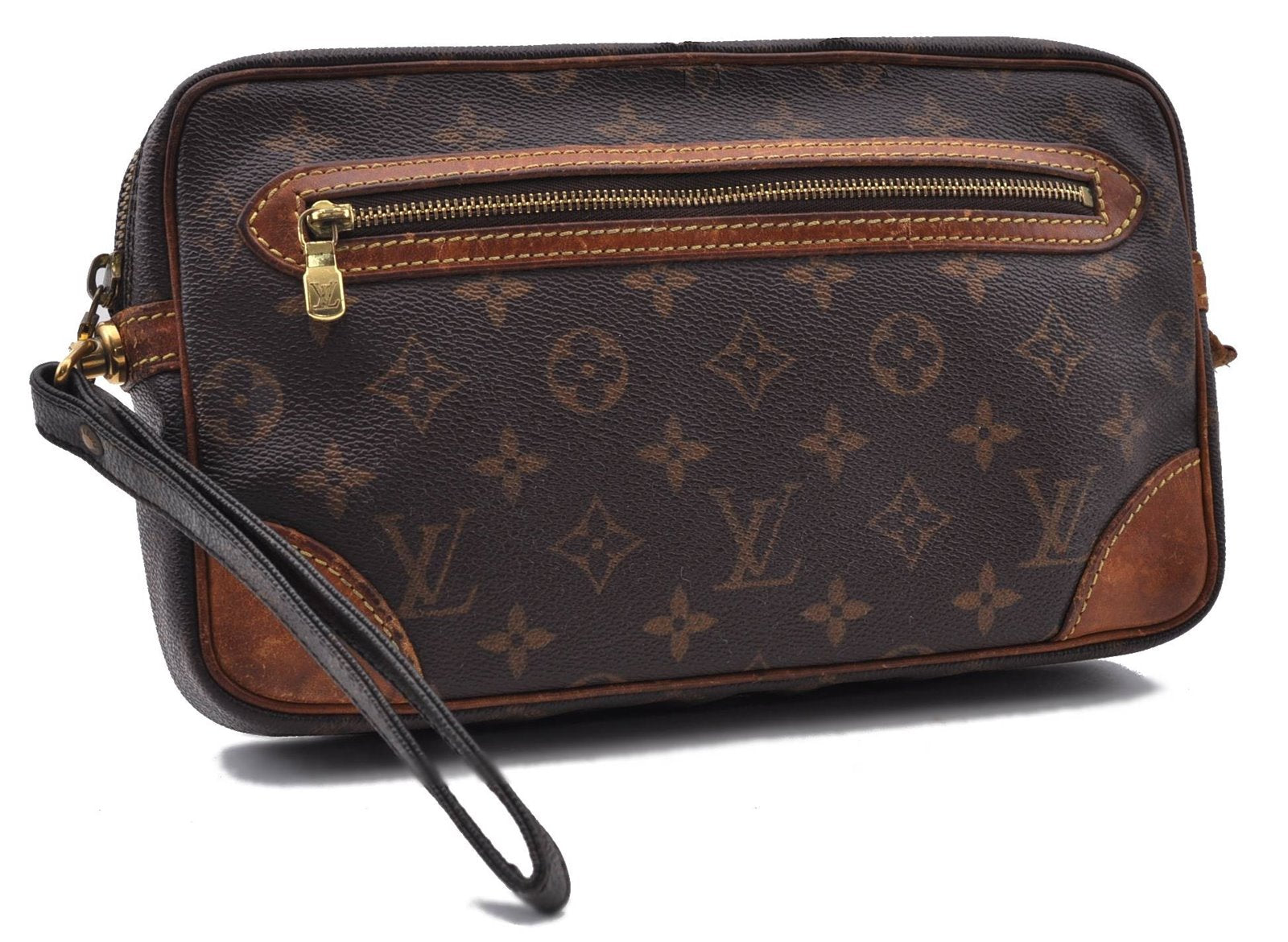 Auth LOUIS VUITTON Monogram Marly Dragonne GM Clutch Hand Bag M51825 LV 4349C