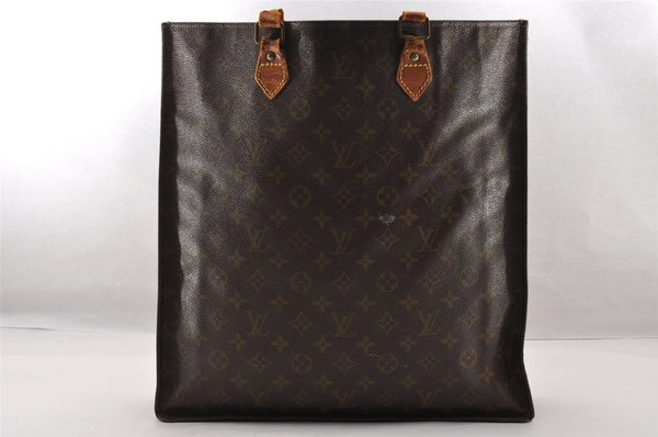 Authentic Louis Vuitton Monogram Sac Plat Hand Tote Bag Old Model LV Junk 4352I