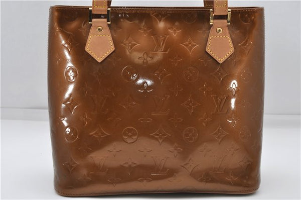 Authentic Louis Vuitton Vernis Houston Shoulder Hand Bag Brown M91122 LV 4354D