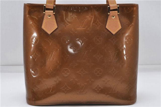 Authentic Louis Vuitton Vernis Houston Shoulder Hand Bag Brown M91122 LV 4354D