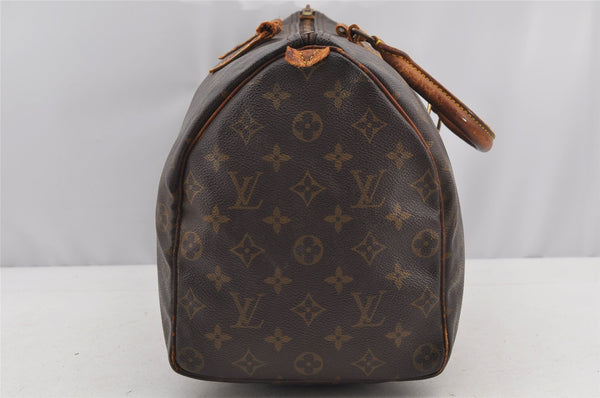 Authentic Louis Vuitton Monogram Speedy 35 Hand Boston Bag M41524 LV Junk 4354I