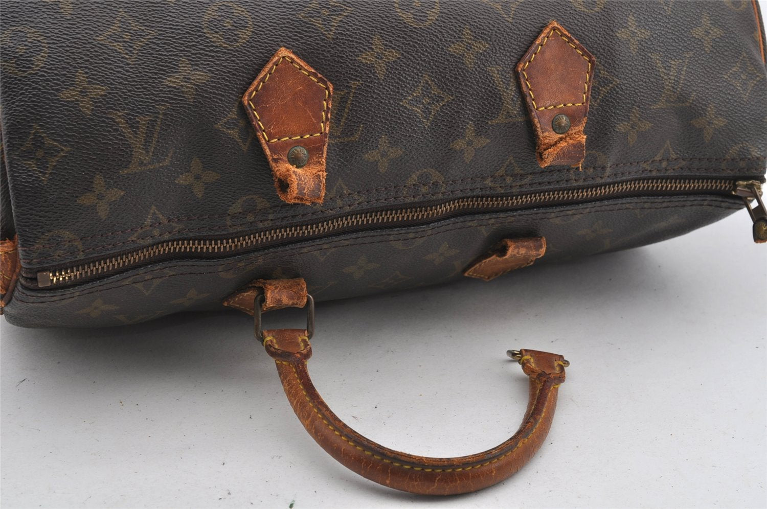 Authentic Louis Vuitton Monogram Speedy 35 Hand Boston Bag M41524 LV Junk 4354I