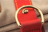 Authentic LOUIS VUITTON Antigua Cabas MM Tote Bag Beige Red M40035 LV 4355C