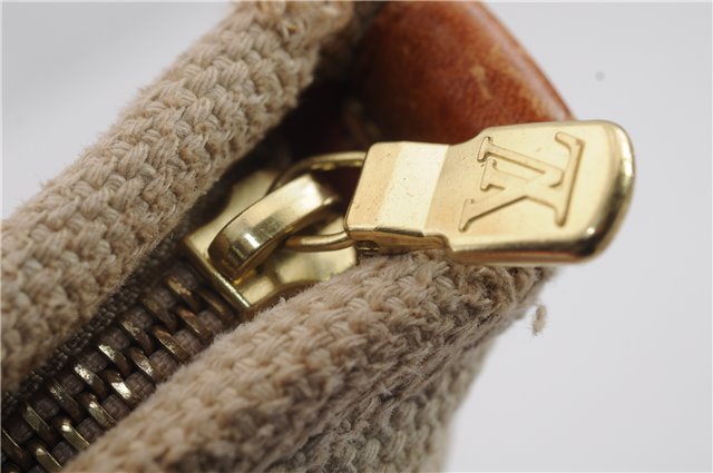 Authentic LOUIS VUITTON Antigua Cabas MM Tote Bag Beige Red M40035 LV 4355C