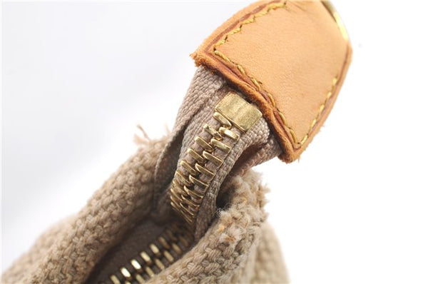 Authentic LOUIS VUITTON Antigua Cabas MM Tote Bag Beige Red M40035 LV 4355C