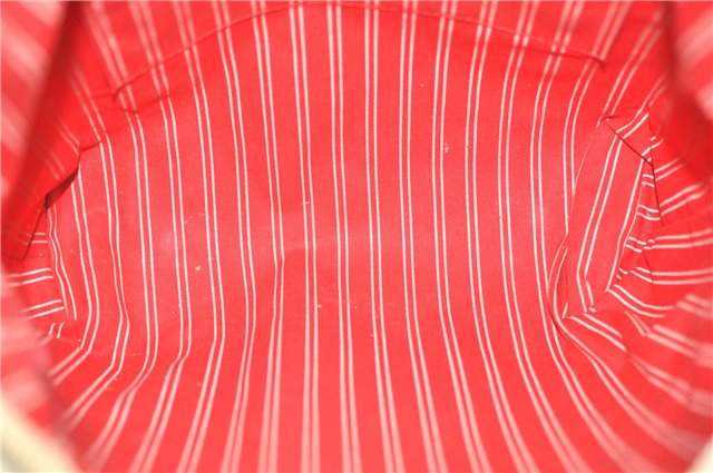 Authentic LOUIS VUITTON Antigua Cabas MM Tote Bag Beige Red M40035 LV 4355C