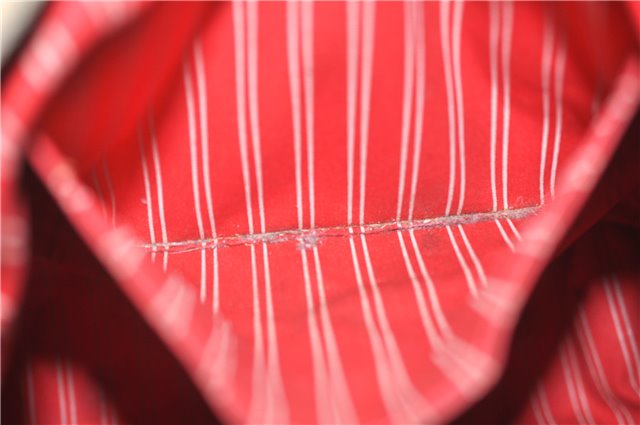 Authentic LOUIS VUITTON Antigua Cabas MM Tote Bag Beige Red M40035 LV 4355C