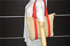 Authentic LOUIS VUITTON Antigua Cabas MM Tote Bag Beige Red M40035 LV 4355C