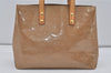 Authentic Louis Vuitton Vernis Reade PM Hand Bag Beige M91144 LV 4356I