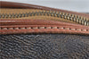 Authentic CELINE Macadam Blason Pattern Clutch Hand Bag PVC Leather Brown 4357D