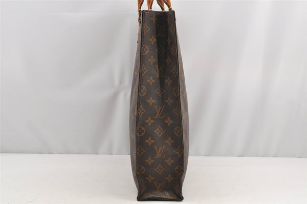 Authentic Louis Vuitton Monogram Sac Plat Hand Tote Bag M51140 LV Junk 4357I