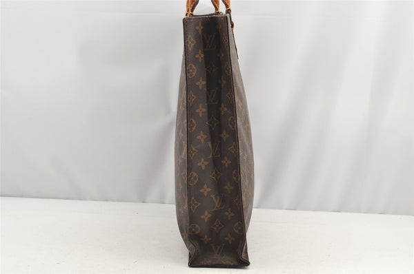 Authentic Louis Vuitton Monogram Sac Plat Hand Tote Bag M51140 LV Junk 4357I