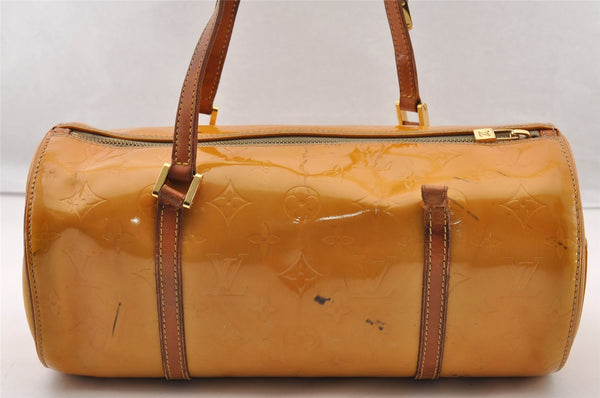 Authentic Louis Vuitton Vernis Bedford Hand Bag Yellow Beige M91006 Junk 4359I