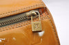 Authentic Louis Vuitton Vernis Bedford Hand Bag Yellow Beige M91006 Junk 4359I