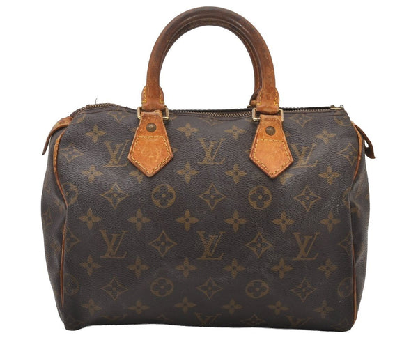 Authentic Louis Vuitton Monogram Speedy 25 Boston Hand Bag M41528 LV Junk 4360I