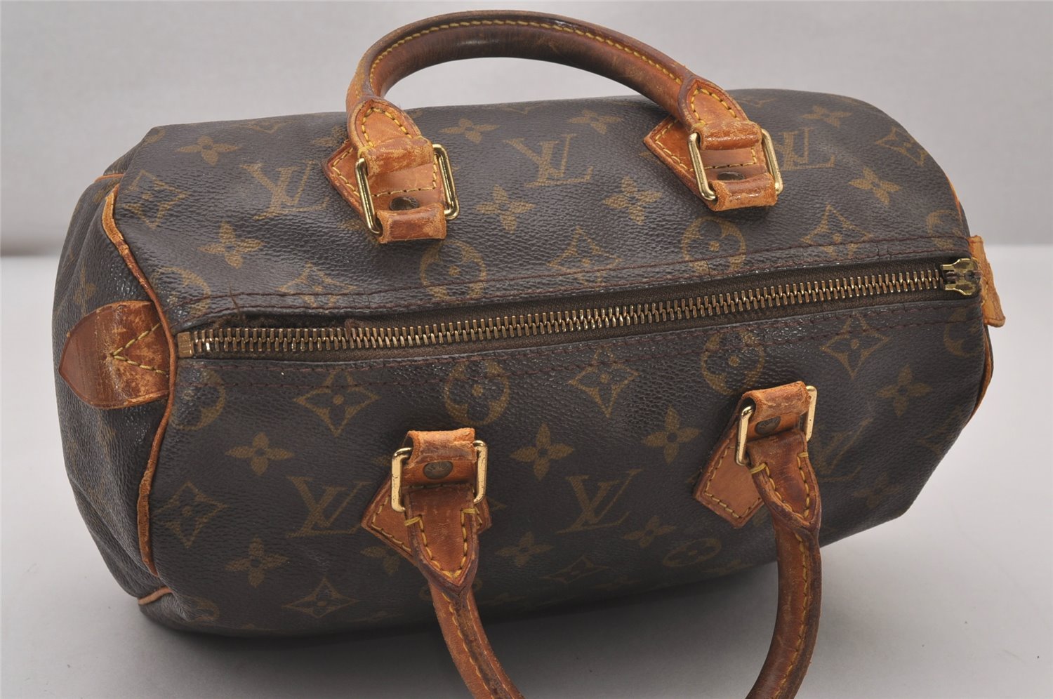 Authentic Louis Vuitton Monogram Speedy 25 Boston Hand Bag M41528 LV Junk 4360I