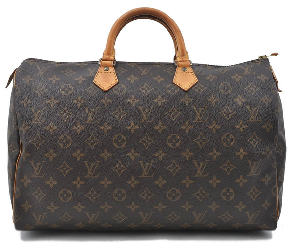 Authentic Louis Vuitton Monogram Speedy 40 Hand Boston Bag M41522 LV 4362D