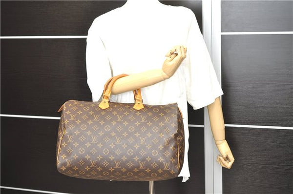 Authentic Louis Vuitton Monogram Speedy 40 Hand Boston Bag M41522 LV 4362D